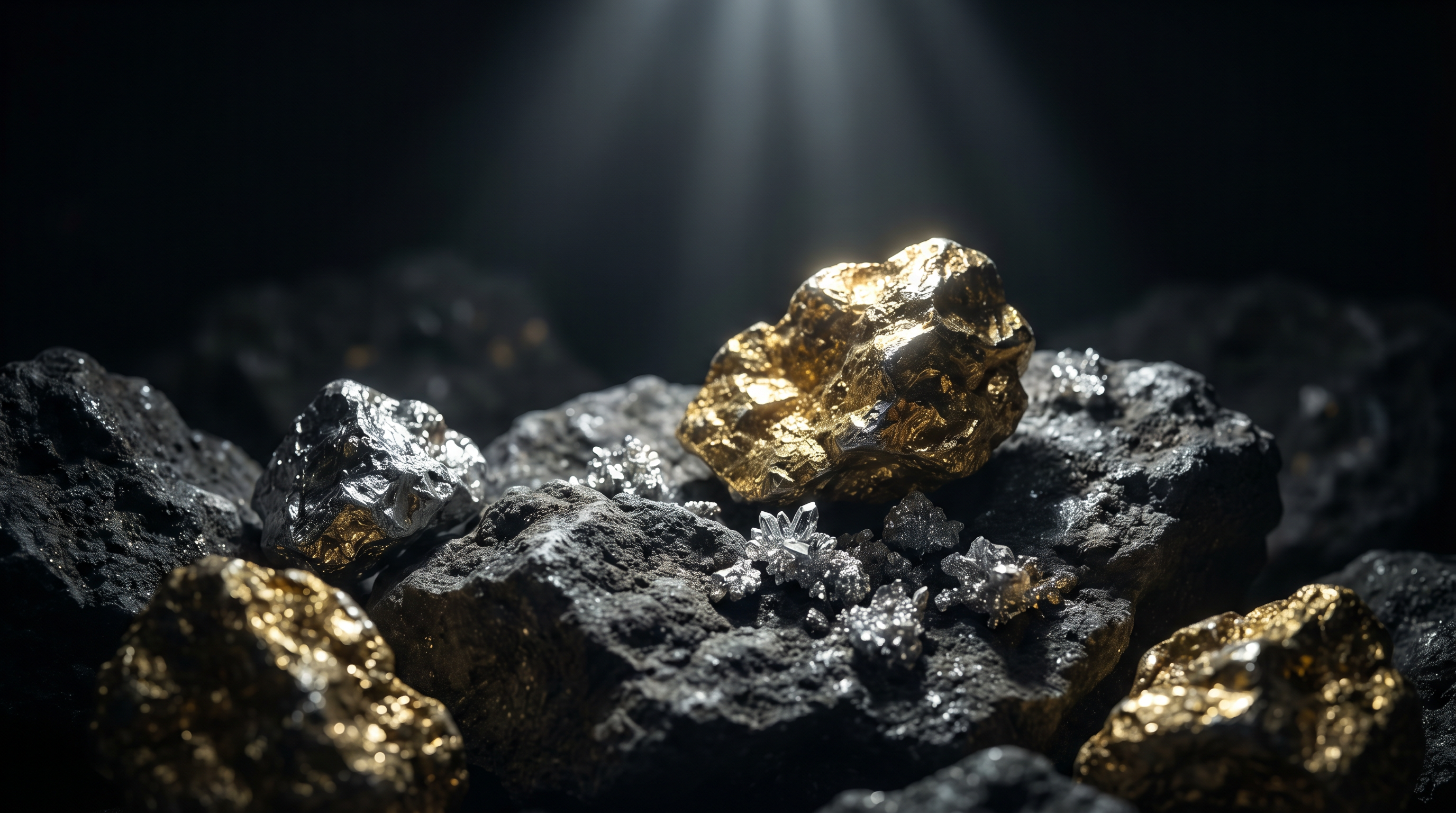 Gold und Silber Erze